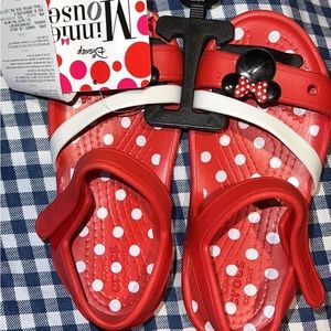 Minnie Mouse Disney Crocs Sandals Mickey Red Black White toddler/little girl 10